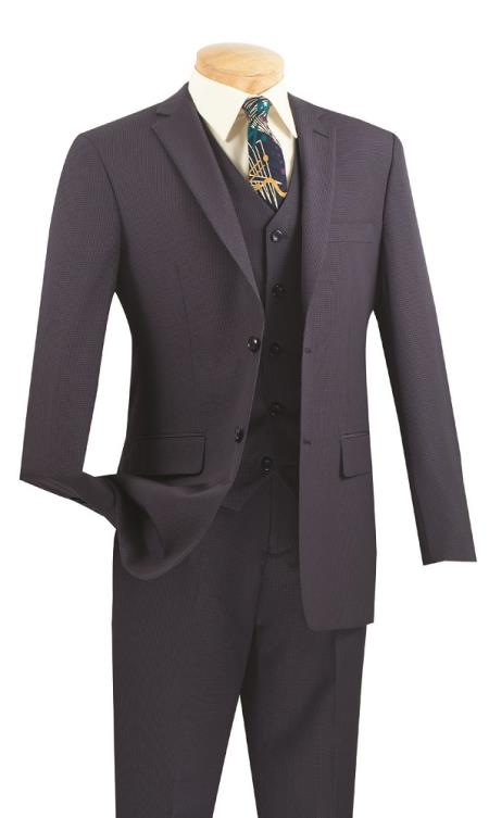 Men's  Slim Fit Suit – Blue - Three Piece Suit