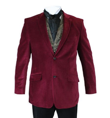 Cheap Priced Online Velvet Smoking Burgundy ~ Wine ~ Maroon Blazer - Sport Coat