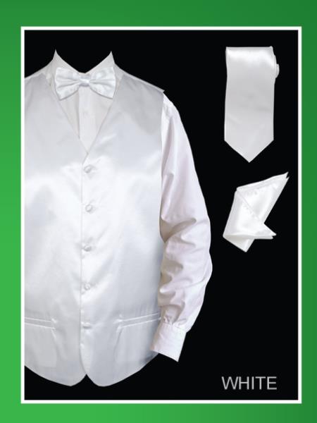 Men's 4 Piece Dress Tuxedo Wedding Waistcoat