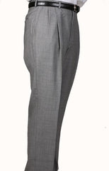 100% Worsted Wool Gray, Parker, Pleated Pants Lined Trousers unhemmed unfinished bottom