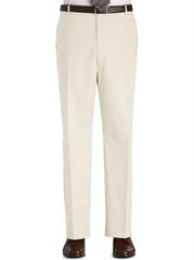 Stage Party Pants Trousers Flat Front Regular Rise Slacks - Ivory