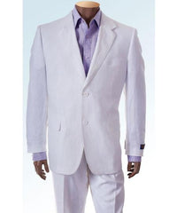 2 Button Men's  Jacket White Linen Suit - Mens Linen Suit