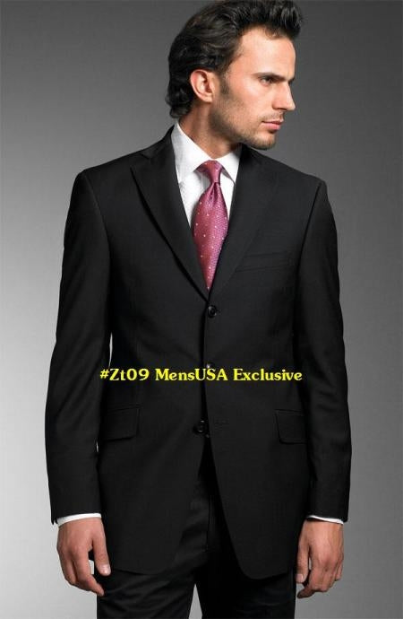 The Essential And Ever-Stylish Black Cheap Priced Business Suits Clearance Sale In A Fine 140'S For A Quality Look Available In 2 Or 3 Buttons Style Regular Classic Cut