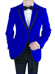 Velvet Blazer - Mens Velvet Jacket Mens Two Tone Trimming Formal Tuxedo Jacket