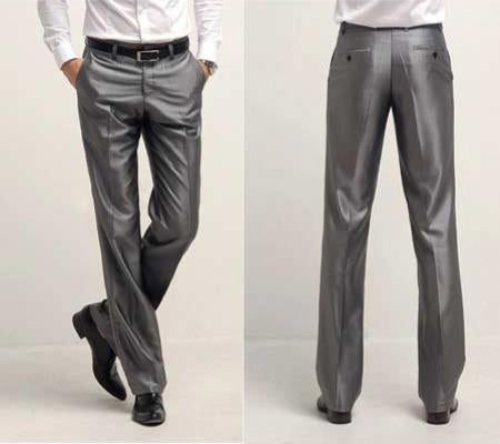 Shiny Sharkskin Flashy Dress Slack ~ Dress Pants Available In Black,Ivory,White,Navy Blue,Silver,Charcoal Grey