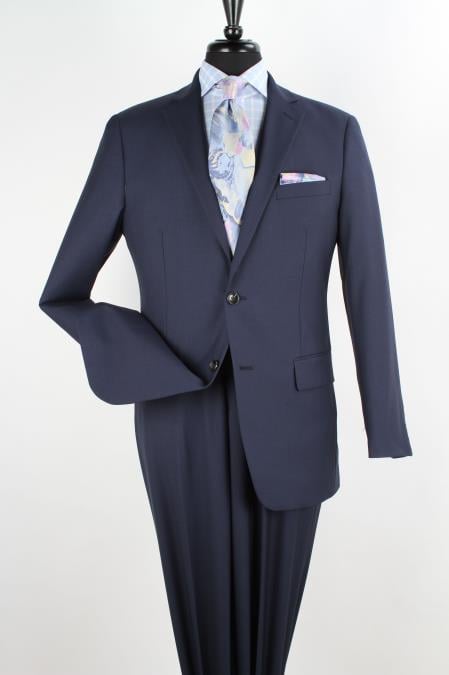 Men's Dark Navy Fully Lined Comfort Fit Executive Suit