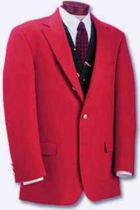 Women RED sport coats - RED Cheap Priced Blazer Jacket For Men # 23205 Sportcoat, poly-For Ladys