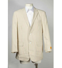 Taupe Men's Seersucker Sear sucker suit Two Button Cheap Priced Designer Fashion Dress Casual Blazer For Men On Sale