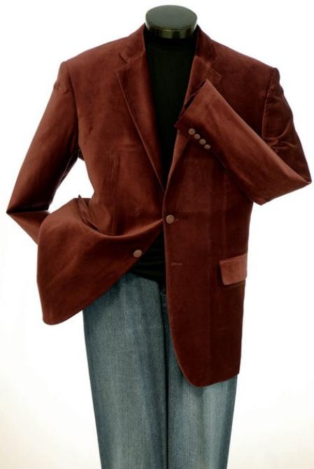 Velvet Blazer - Mens Velvet Jacket Cheap Priced Online 2 Button Men's Brown Velvet Cheap Priced Unique Dress Jacket