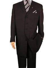 Men's Solid Simple Liquid Black Fashion Dress 38 Long Jacket ALL SEASON Zoot Suit $139