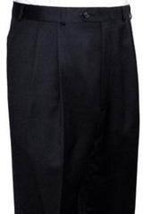 Trousers Black Pleated Pre Cuffed Bottoms Pants