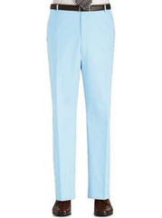 Stage Party Pants Trousers Flat Front Regular Rise Slacks Light Blue ~ Sky Blue