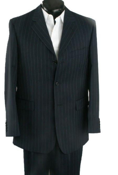 3 Button Black Pinstripe premier quality