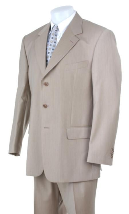 Stone~Sand~Khaki~Light Tan ~ Beige Light Weight Cheap Priced Business Suits Clearance Sale Available in 2 or 3 Buttons Style Regular Classic Cut