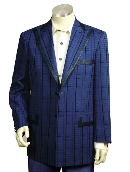 Men's Two Button Dark Navy Blue Suit For Men