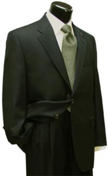 Dark Olive Green (Hunter) 2 Button Business -  2 Suits Vented