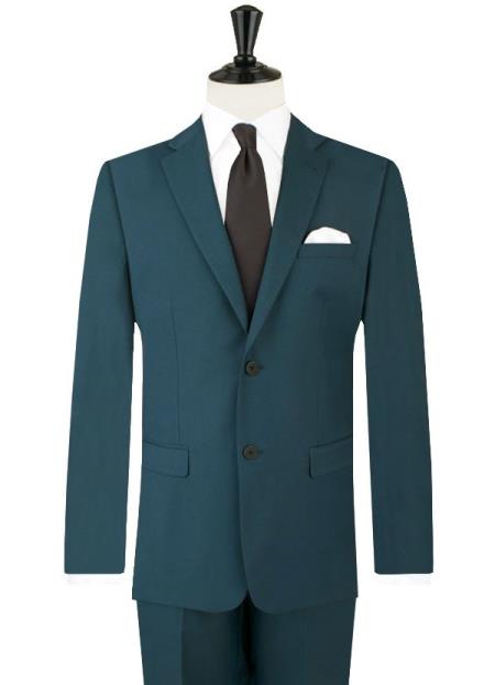 Teal Blue Men's Suits - SAM349SK