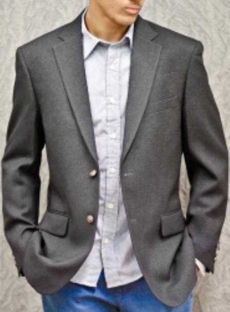 2-Button Poly Cheap Priced Unique Fashion Designer Men's Dress blazers Sale Charcoal Gray ~ Grey Sport Jacket / Coat