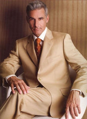 Mix and Match Suits Solid Khaki~Camel ~ Quality Suit Separates, Total Comfort Any Size Jacket & Any Size Pants