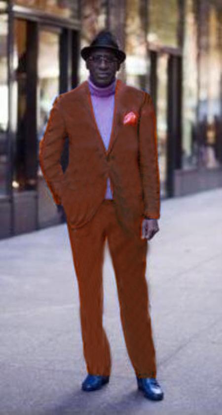 Classic Ultra Smooth 2 Button & Cotton Suit Copper ~ Rust