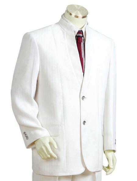 Men's Two Button Suits White