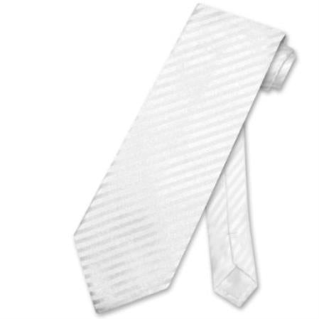 White Vertical Stripes Design Men's Neck Tie - Men's Neck Ties - Mens Dress Tie - Trendy Mens Ties