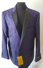 Purple Buttons Closure  Floral Sportcoat