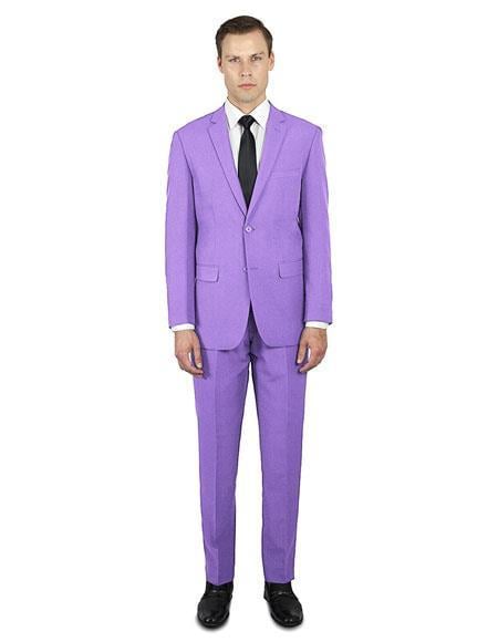 Lavender ~ Lilac Classic Fit  Festive Young Prom Affordable Suit