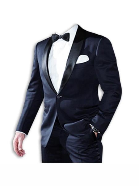 Daniel Craig Suit Dark Navy 1 Button Shawl Lapel james bond Suit