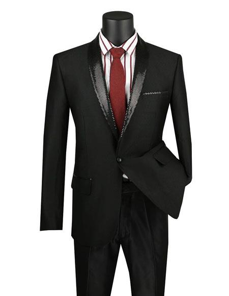 Vinci Men Sport Coat BSQ-3-Black