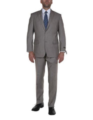 Tan ~ Beige Pinstripe 2 Button Suit  Side Vented Suit Regular Modern Fit Suits Flat Front Pants