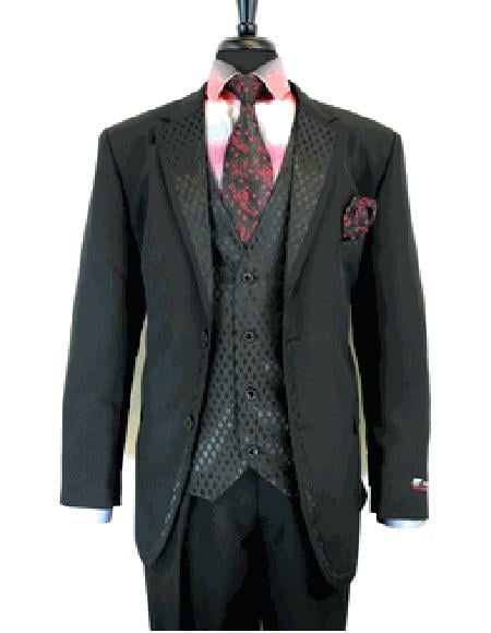 Black 2 Button  Suit