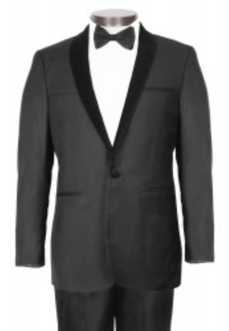 Velour Men's blazer Jacket 1 Button Black Stylish Velvet Shawl Lapel - Slim Fit