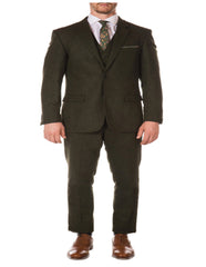 Tweed 3 Piece Suit - Tweed Wedding Suit Hunter Green Super Slim Fit Peak Blinder Custom Vested Suit