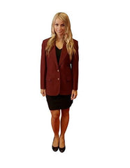 Two Button  women Blazer In Burgundy