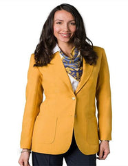 Two Button  Gold Women Blazer