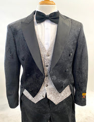 1920s Men's Fashion Tailcoat Tuxedo Morning Suit Tux Color Wool Fabric