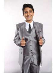 Suit For Teenager Silver w/ White Shirts