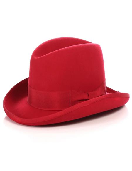 1920s Men's Hat - Gangster Hat - 20s Dress Hat Red