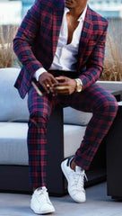 Tartan Suit - With Vested Vested - Mens Windowpane Suit