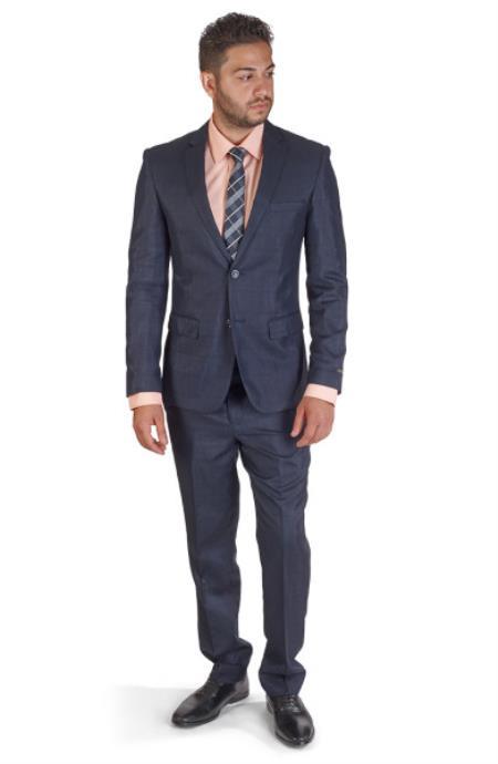 34s Suit - 34 Short Navy Suit - Size 34 Suit - 34s Slim Fit Suit