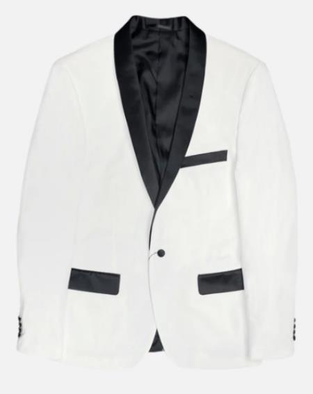 Velvet Blazer in White