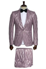 Lavender Paisley Suit  - Fashion Prom Tuxedo - Wedding Suit