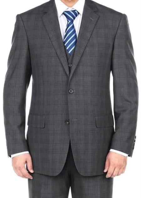 Renoi Mens Suits - Plaid Suits