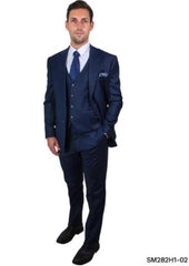 Stacy Adams Suit Hybrid Fit Suit Marine Navy