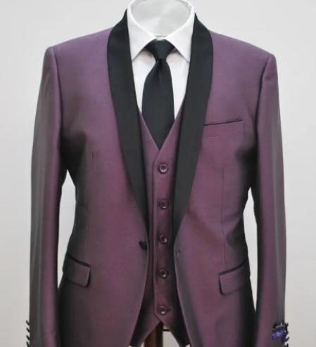 Purple Tuxedos - Wedding Tuxedo - Prom Suit