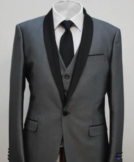 Gray Tuxedos - Wedding Tuxedo - Prom Suit