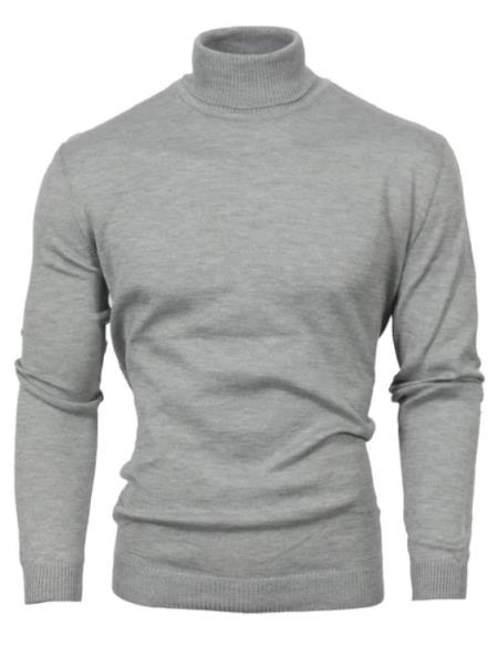 Turtleneck Sweater - Silver