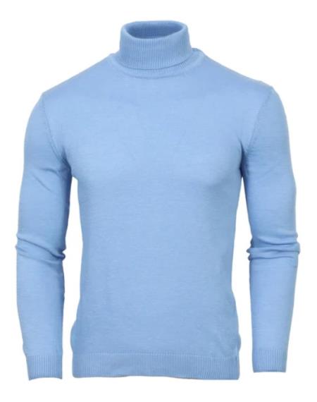 Turtleneck Sweater - Sky Blue