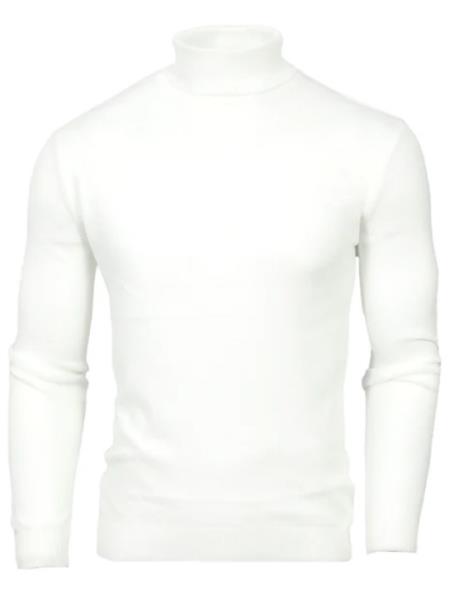 Turtleneck Sweater - White